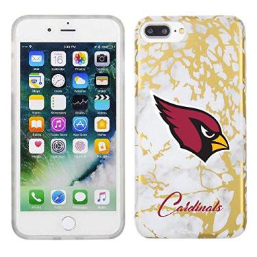 Imagem de Prime Brands Group Capa de celular para Apple iPhone 8 Plus/7 Plus/6S Plus - Branco/Ouro - Licenciado pela NFL Arizona Cardinals