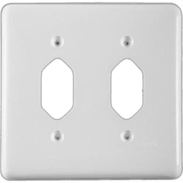 Imagem de Placa Conjunto Ilumi Stylus Branco 4X4 - 1 Tomada + 1 Tomada 248E1