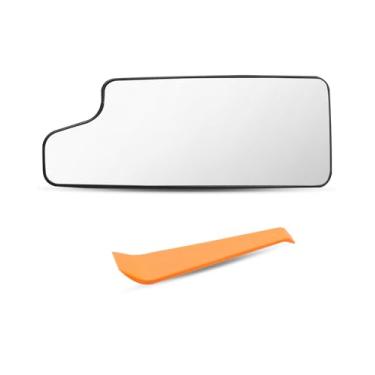 Imagem de Espelho de vidro do lado esquerdo do motorista adequado para Chevy Silverado GMC Sierra 1500 2500 HD 3500 HD 2020-2021 Substituir 84468914, Espelho convexo inferior retrovisor esquerdo