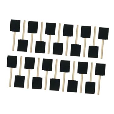 Imagem de shamjina Esponjas de pintura infantil com cabo de madeira, ferramentas de pintura diy, conjunto de pincéis de espuma para vernizes, meninas, meninos, pintura, 5cm