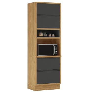 Imagem de Paneleiro Lisboa 3 Portas 1 Gaveta Itatiaia Cor Grafite