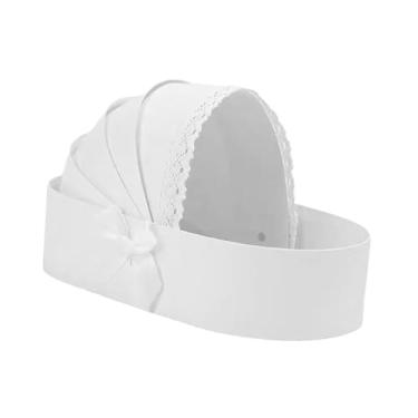 Imagem de Vaveren Caixa de flor de chá de bebê Presentes embalagens para a flor doce, decoração de casa, cesto floral de arranjo romântico de flores do berço, Branco