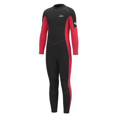 Imagem de Hevto Roupa de mergulho infantil para meninos, meninas, crianças, jovens, 8 anos, 3/2 mm, neoprene, roupa de banho térmica, natação em água fria (K1-vermelho, 8 slim)