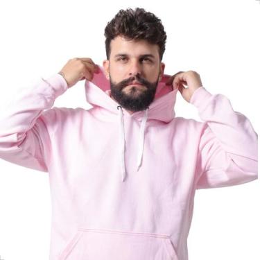 Imagem de Conjunto Blusa e Calça Moletom Masculino Canguru Adulto Frio Algodão T