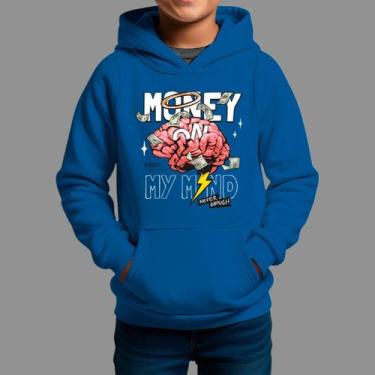 Imagem de Moletom Canguru Infanto Juvenil Streetwear Casual Tecido Macio Money C