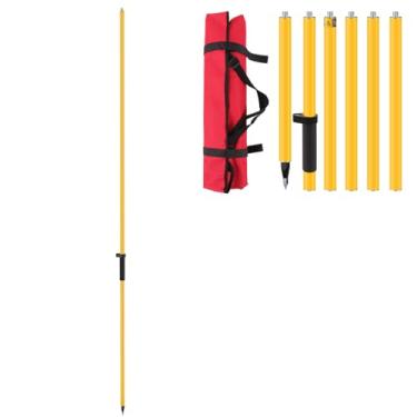 Imagem de MUTOOP Poste GPS profissional de alumínio – Prisma de topografia de 9,84 pés, postes GPS de 2 seções para levantamento terrestre (3 m, 2 seções)