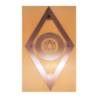 Imagem de Placa Grafico Justiça Divina M 7x7cm - Radionica Radiestesia - Dhonell