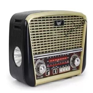 Imagem de Rádio Retro Am Fm Sw Usb Cartão Sd Vintage Recarregável Portatil