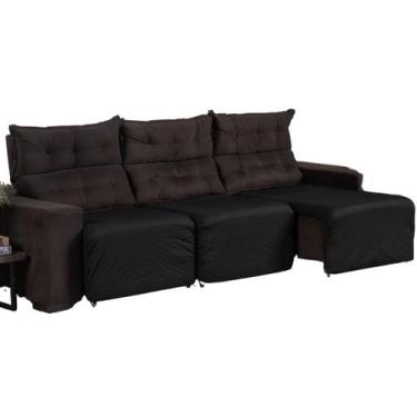 Imagem de Capa Sofá Retrátil Assento Dupla Face Impermeável 3 Lugares - Mava Enx