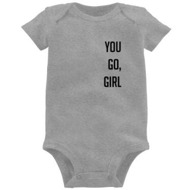 Imagem de Body Bebê You go girl - Foca na Moda, Cinza, M