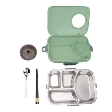 Imagem de Caixa térmica de aço inoxidável 304 grande capacidade para funcionários de escritório lancheira (verde)