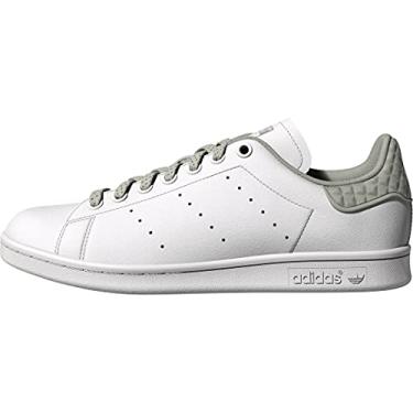 Imagem de Tênis feminino Adidas Stan Smith, branco, tamanho 31, Branco nuvem, verde halo, prata fosca