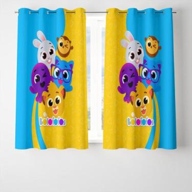 Imagem de Cortina Decorativa Bolofofos - KN DECOR, 2,80x1,60