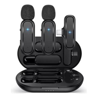 Imagem de Microfone Duplo sem Fio Lapela Bluetooth PC android e iOs  - Unity, iP