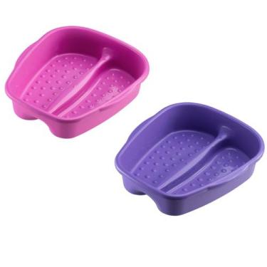 Imagem de Kit 2 Bacia Para Pés Pedicure Salão de Beleza Multiuso Relaxamento Com