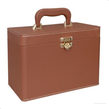 Imagem de Maleta Box 240 fotos 15x21 com 4 Álbuns Fotográficos dolaro caramelo Marrom Baú