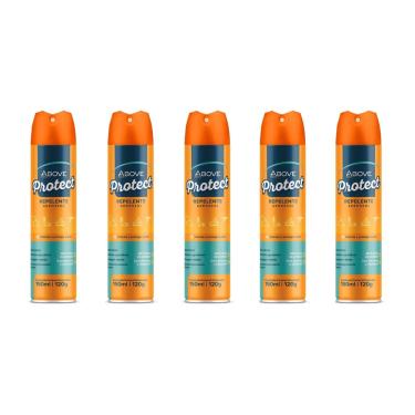 Imagem de Kit 5 Repelente Spray Protect Above Secagem Rápida 150Ml