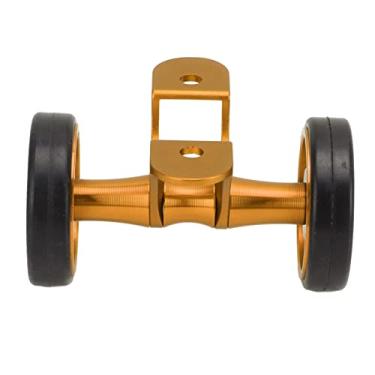 Imagem de Rodas Traseiras de Rolo Duplo, Guarda -lama Easywheel para Com Rotação Estável e Design Leve, para Bicicleta Dobrável Dahon, Liga de Alumínio e Pneu de Borracha, 38,5 Mm de (Ouro
