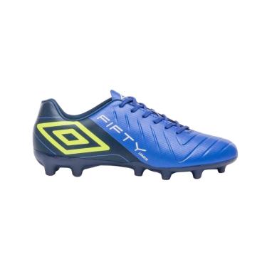 Imagem de Chuteira Campo Umbro Fifty VI League Azul Verde