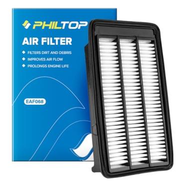 Imagem de PHILTOP Filtro de ar do motor CA12050 Substituição para Honda Civic 1.5L (2016, 2018-2021), CR-V 1.5L (Gás) (2017-2023), painel rígido