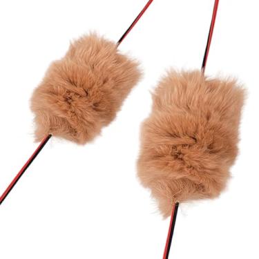 Imagem de YLS Silenciador de corda com arco recurvo amortecedor de arco estabilizador bolas de castor/lontra silenciador de corda de arco