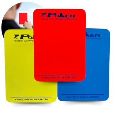 Imagem de Kit 3 un. Cartão Árbitro Juiz Treinador Futsal Futebol Society Grama Natural Sintética Salão Quadra Profissional Oficial