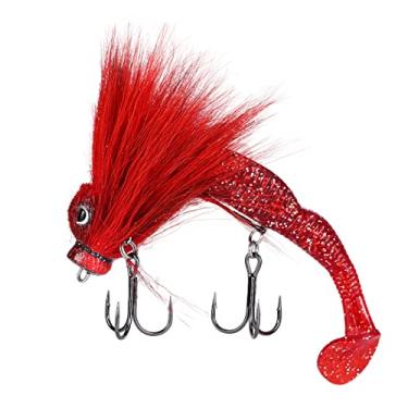 Imagem de SeaKnight Iscas de rato afundando para baixo Bucktail com várias articulações abanando cauda 18 cm/35 g Iscas de pesca
