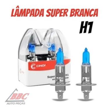 Imagem de Par Lâmpadas super branca H1 55W Efeito Xenon 8500K 12v - cinoy