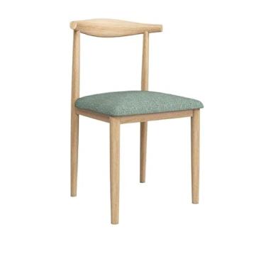 Imagem de Cadeira de jantar ergonômica com acolchoamento confortável e design resistente (cinza [almofada de tecido ciano])