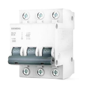 Imagem de Disjuntor trifásico tripolar mini din curva c 5sj1 10a siemens