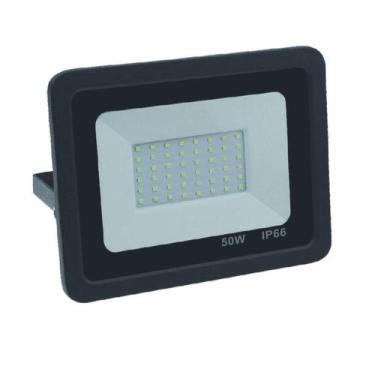 Imagem de Refletor projetor retangular led tech alumínio ip65 50w pret - Blumena