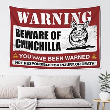 Imagem de PLOWS Tapeçaria engraçada para decoração de casa, cuidado com chinchila, tapeçaria para homens (100 x 150 cm)