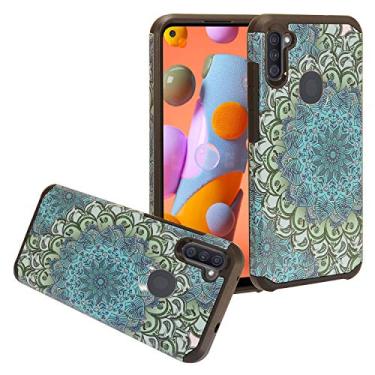 Imagem de CELZEN - Para Samsung Galaxy A11 (SM-A115) - Capa de telefone com imagem - AD1 flor azul