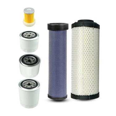 Imagem de Vaticas Kit de filtro adequado para trator kubota l2501 l2800 l3200 l3400 l3700su l3800 hst substituir hh164-32430 6a320-59330 hh3a0-82623 hhk70-14073 ta040-93230 kit de filtro hidráulico de óleo co