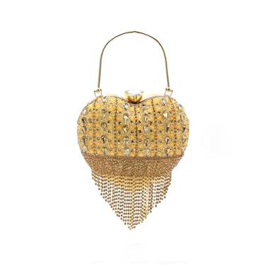 Imagem de IGH Bolsa clutch feminina elegante – bolsa de mão elegante para festas, casamentos e passeios casuais - (IGH1458), Dourado, PACK OF 1