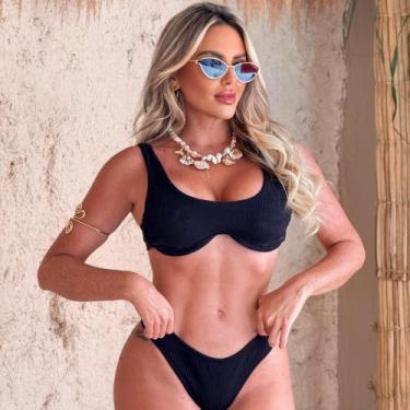 Imagem de BIquini com bojo Neon de Moda Praia Roupas Femininas Neon Super Luxo L