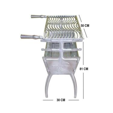 Imagem de Churrasqueira Portátil Desmontável Alumínio Fundido Batido - 81 CM - G