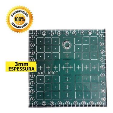 Imagem de Régua Corte 10x10cm Gravada A Laser Patchwork Cartonagem. - LAPIDARE