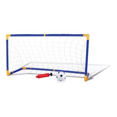 Imagem de Kit Trave E Bola Infantil Chute Gol Rede E Bomba Dmt5075 - DM BRASIL