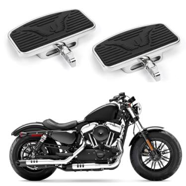 Imagem de FIASRAC Apoios Para Os Pés Dianteiros E Traseiros, Piso Do Motorista Passageiro Compatíveis Com Harley Sportster 883 1200 (Ajustável) (Preto Eagle)