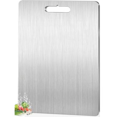 Imagem de Tábua de Titânio, Tábua de Titanium para Cozinha, Tabua de Corte, Tabua, Tabua de Carne, Tabua de Cozinha, Tabua Corte, Tabua Carne, Tábua Inox de Cortar (46 * 30cm), 1PCS