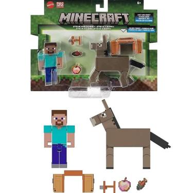 Imagem de Minecraft Legends Steve e Burro Mattel GTT53