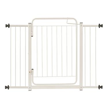 Imagem de Portão Grade de Proteção Tamanho Ajustável de 114 até 119 cm Segurança Cachorro Pets Bebe Crianças Porta Vãos - Acompanha Extensores