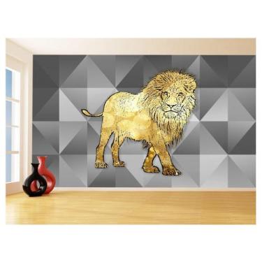 Imagem de Papel De Parede Animais Pop Art Leão Rei Selva 3,5M Pxa58 - Você Decor