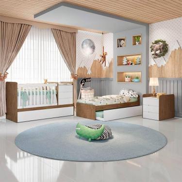 Imagem de Berço Multifuncional Americano Cléo Amadeirado Carolina Baby