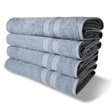 Imagem de Kit Com 4 Toalhas De Banho 430g/m² Grande Grossa 80x150cm Itália Soft 