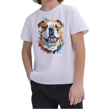 Imagem de Camiseta Infantil Bulldog ingles Watercolor Arte - Alearts, 10