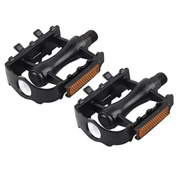 Imagem de Bicicleta Pedais Alumínio Liga Leve Durável Anti Skid Mountain Road Bicicleta Pedais para Entusiastas Ciclismo Preto 1 Par 12x7.5x5cm