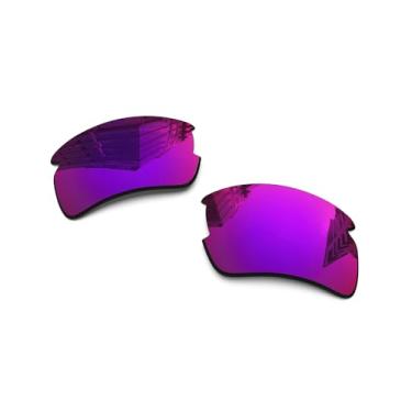 Imagem de Lentes de reposição polarizadas de 1,6 mm para óculos de sol Oakley Flak 2.0 XL OO9188 59 mm, proteção UV, lente espelhada escura, peças de reparo e kit (sol da meia-noite)