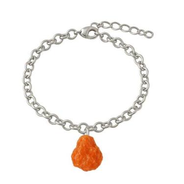 Imagem de Pulseira de Calcita Laranja - Cristal Natural, Prata 925